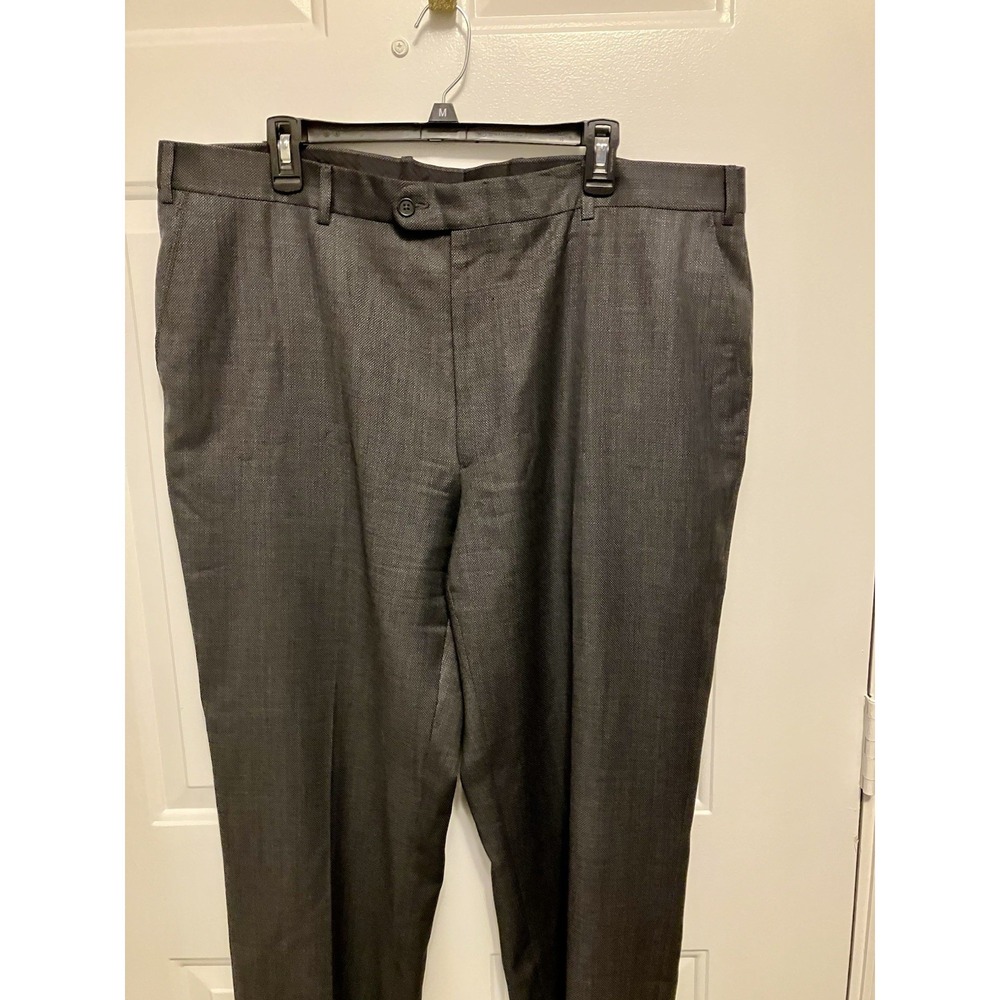 Men's Zignone Wool Black Dress Trouser Pants Size 40 Made in Italy